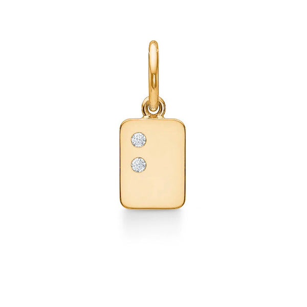 My Secret B 18K Gold Pendant w. Diamonds