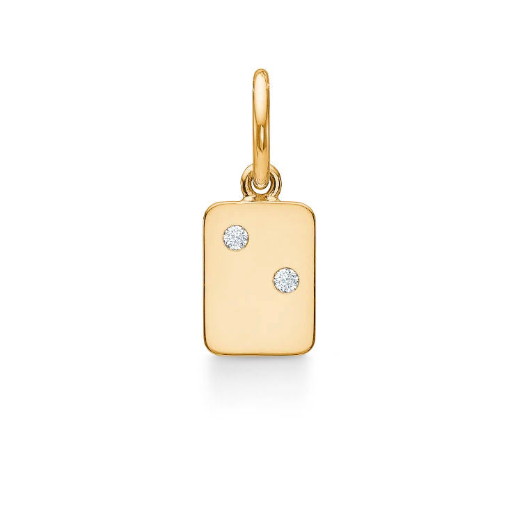 My Secret E 18K Gold Pendant w. Diamonds