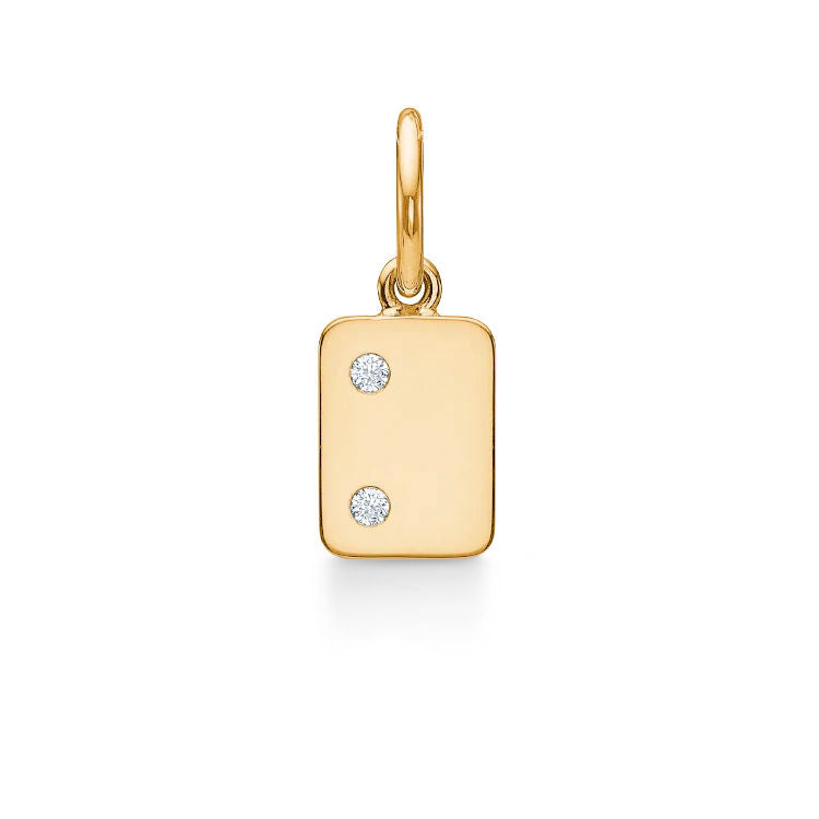 My Secret K 18K Gold Pendant w. Diamonds