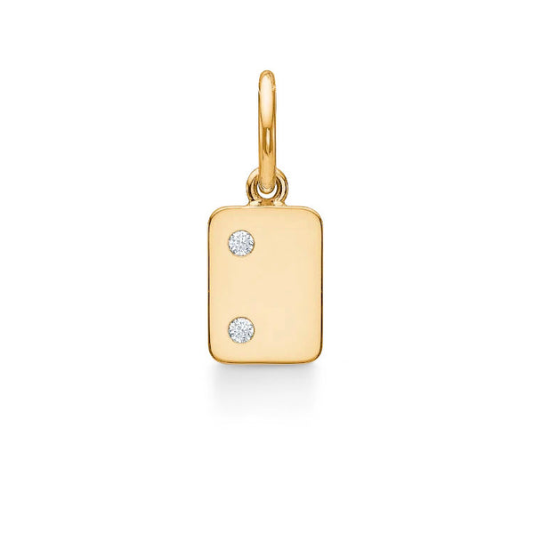 My Secret K 18K Gold Pendant w. Diamonds