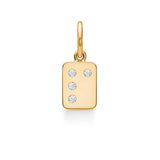 My Secret P 18K Gold Pendant w. Diamonds