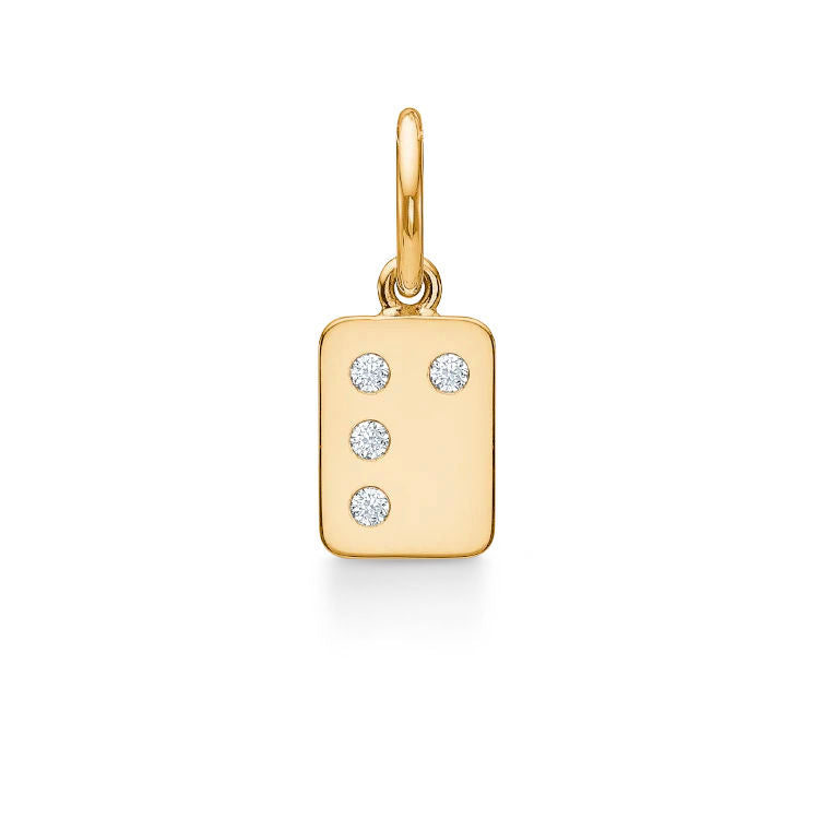 My Secret P 18K Gold Pendant w. Diamonds