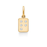 My Secret Q 18K Gold Pendant w. Diamonds