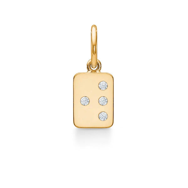 Anhänger My Secret W aus 18K Gelbgold I Diamanten