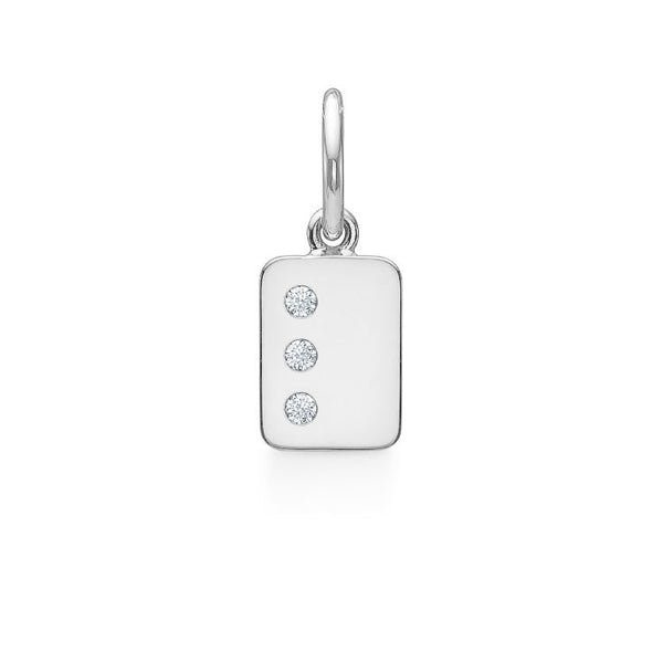 My Secret L 18K Whitegold Pendant w. Diamonds