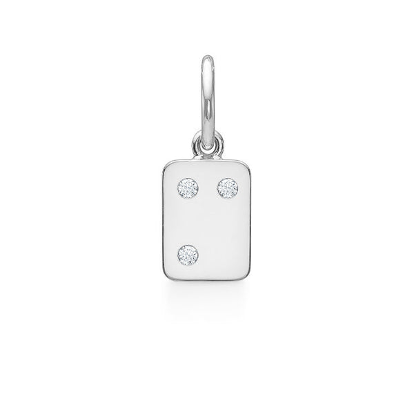 My Secret M 18K Whitegold Pendant w. Diamonds