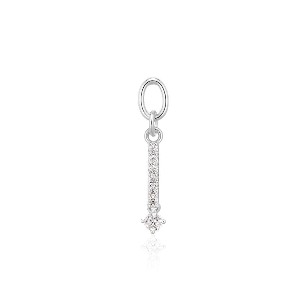 Circolo Lungo Silver Pendant w. Zirconias