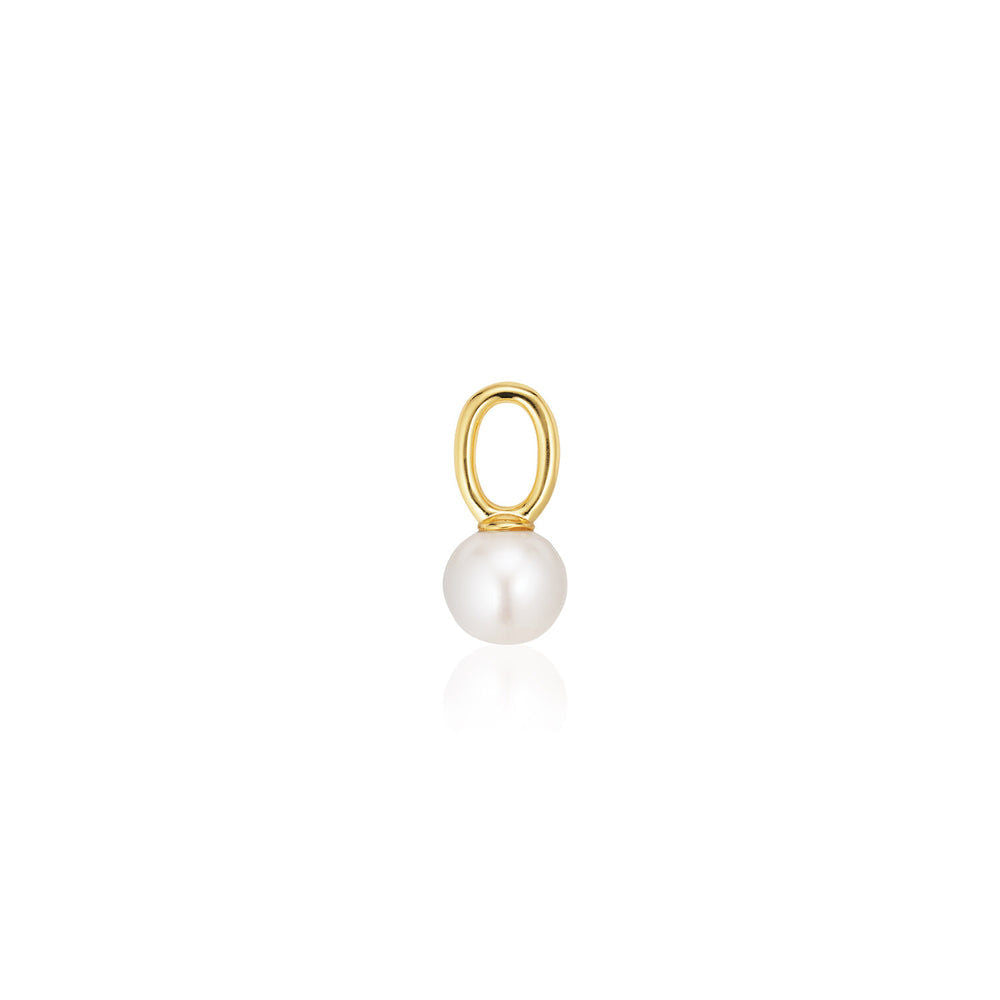 Perla Uno 18K Gold Plated Pendant w. Zirconia