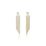 Ellisse Lungo Exclusive Piccolo 18K Gold Plated Earrings w. Zirconias