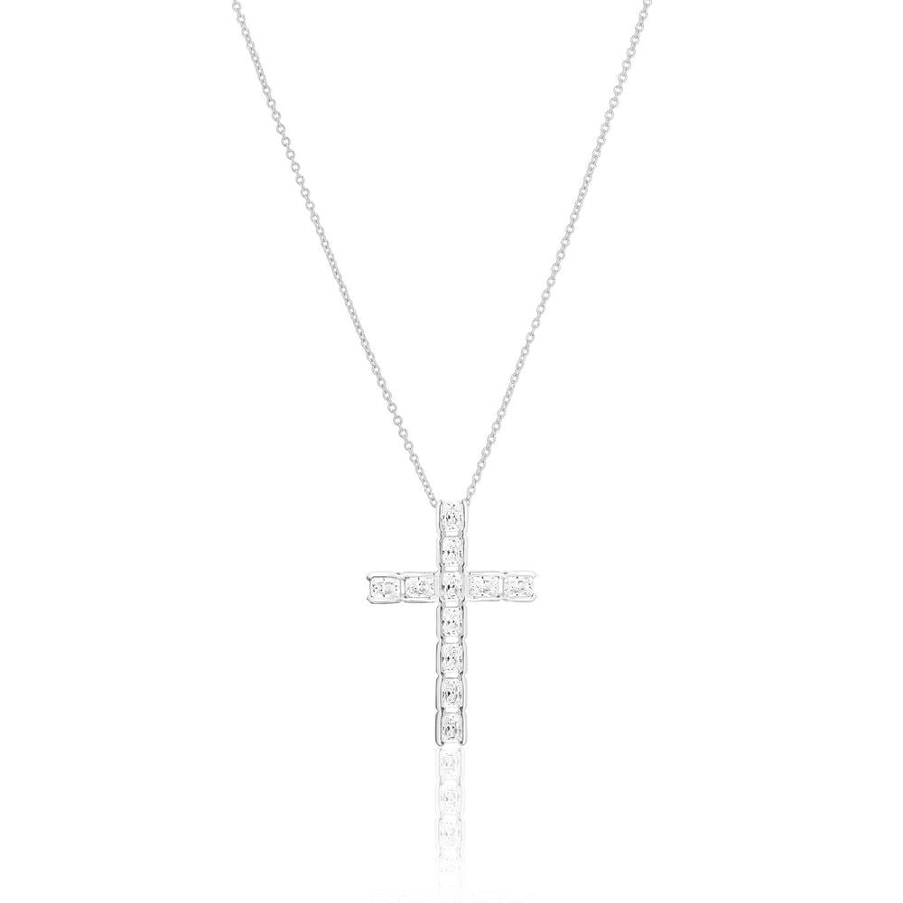 Roccanova Croce Silver Necklace w. Zirconias