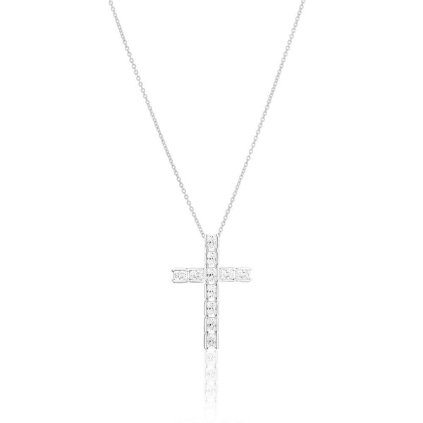 Roccanova Croce Silver Necklace w. Zirconias