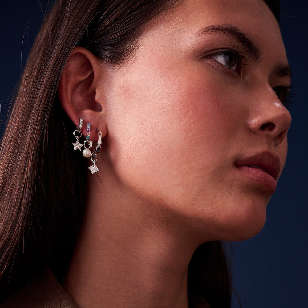 Perla Uno Silver Pendant w. Zirconia