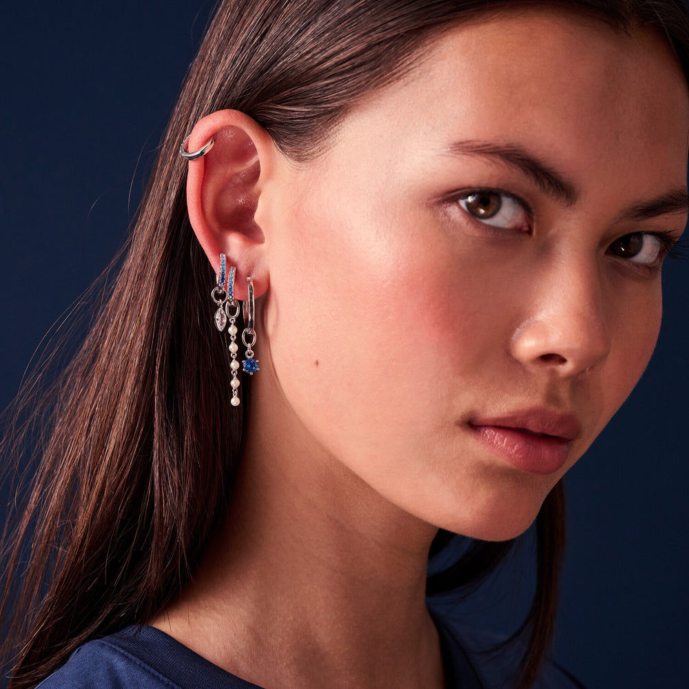 Perla Cinque Silver Pendant w. Zirconia