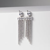 Ellisse Lungo Exclusive Piccolo Silver Earrings w. Zirconias