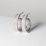 Felline Concavo Silver Earrings w. Zirconias