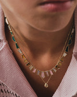 Dala Diamant Scatter 9k Guld Halskæde m. Diamanter