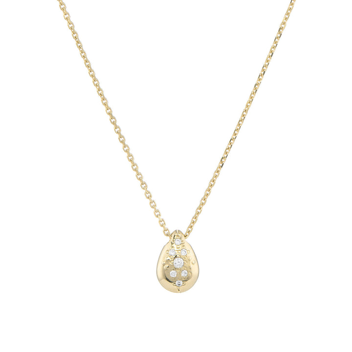 Dala Diamant Scatter 9k Guld Halskæde m. Diamanter