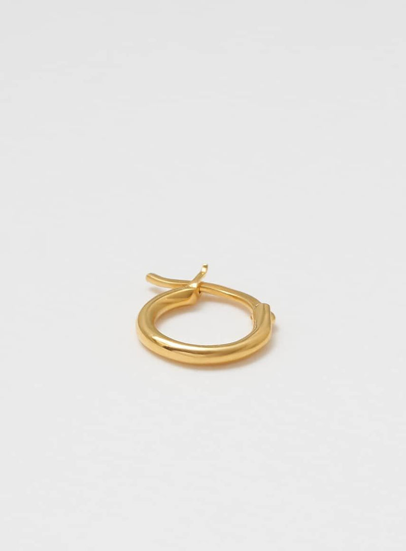 Wire Shiny 14K Gold Plated 10 mm Hoop