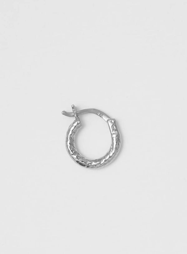 Wire Structured Silver 10 mm Hoop