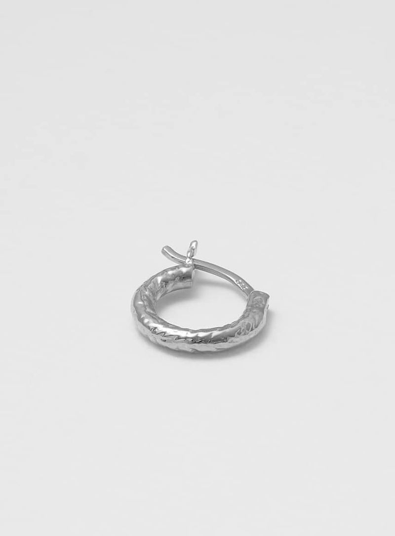 Wire Structured Silver 10 mm Hoop