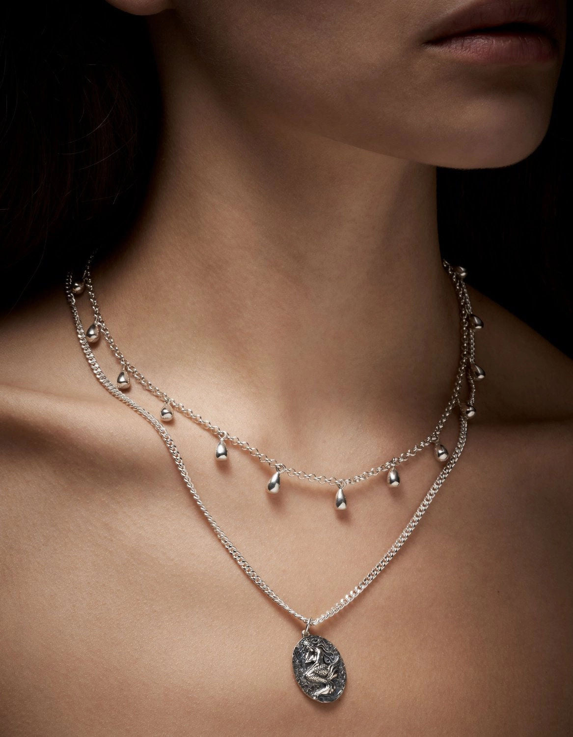 Sirens Tears Silver Necklace