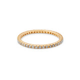 Rock Classic 18K Guld Ring m. Grå Diamanter