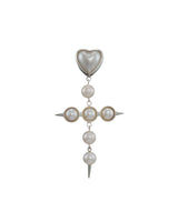 Empress Silver Earring w. Freshwater Pearls & Mabe Pearl