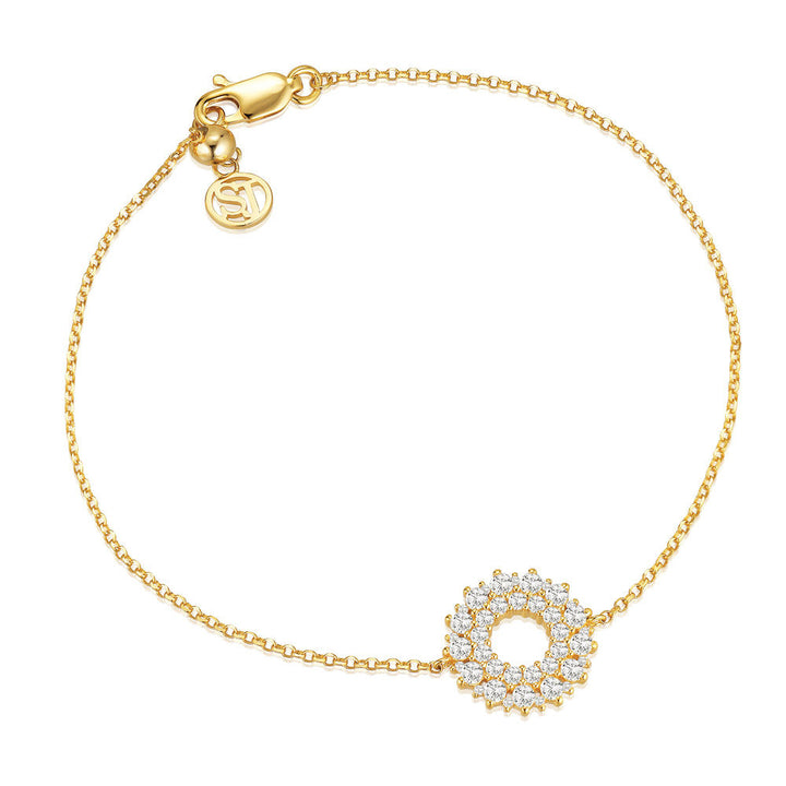 Livigno 18K Forgyldt Armbånd m. Zirkoner