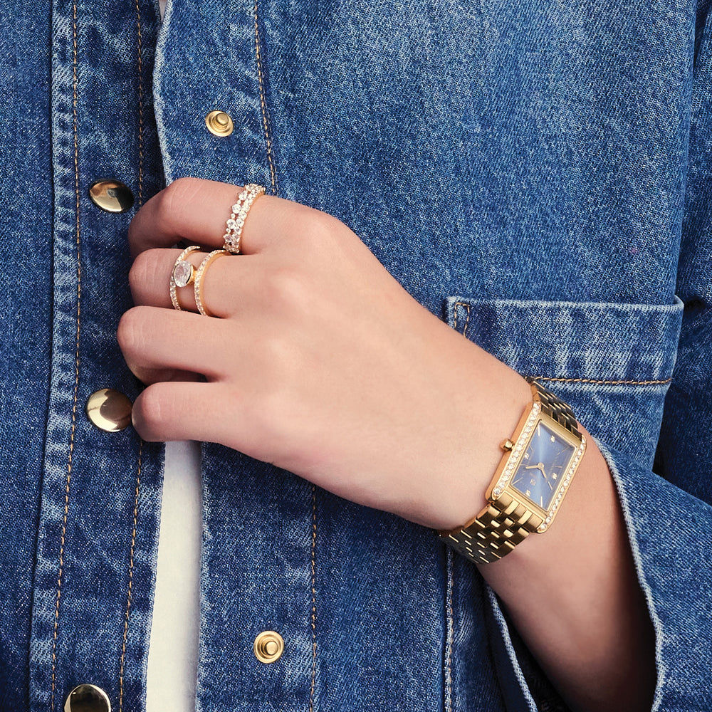 Livigno 18K Gold Plated Ring w. Zirconias