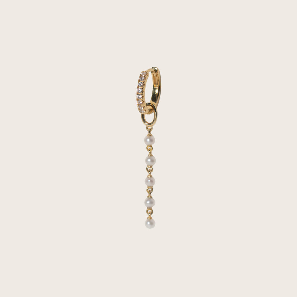 Perla Cinque 18K Gold Plated Pendant w. Zirconia