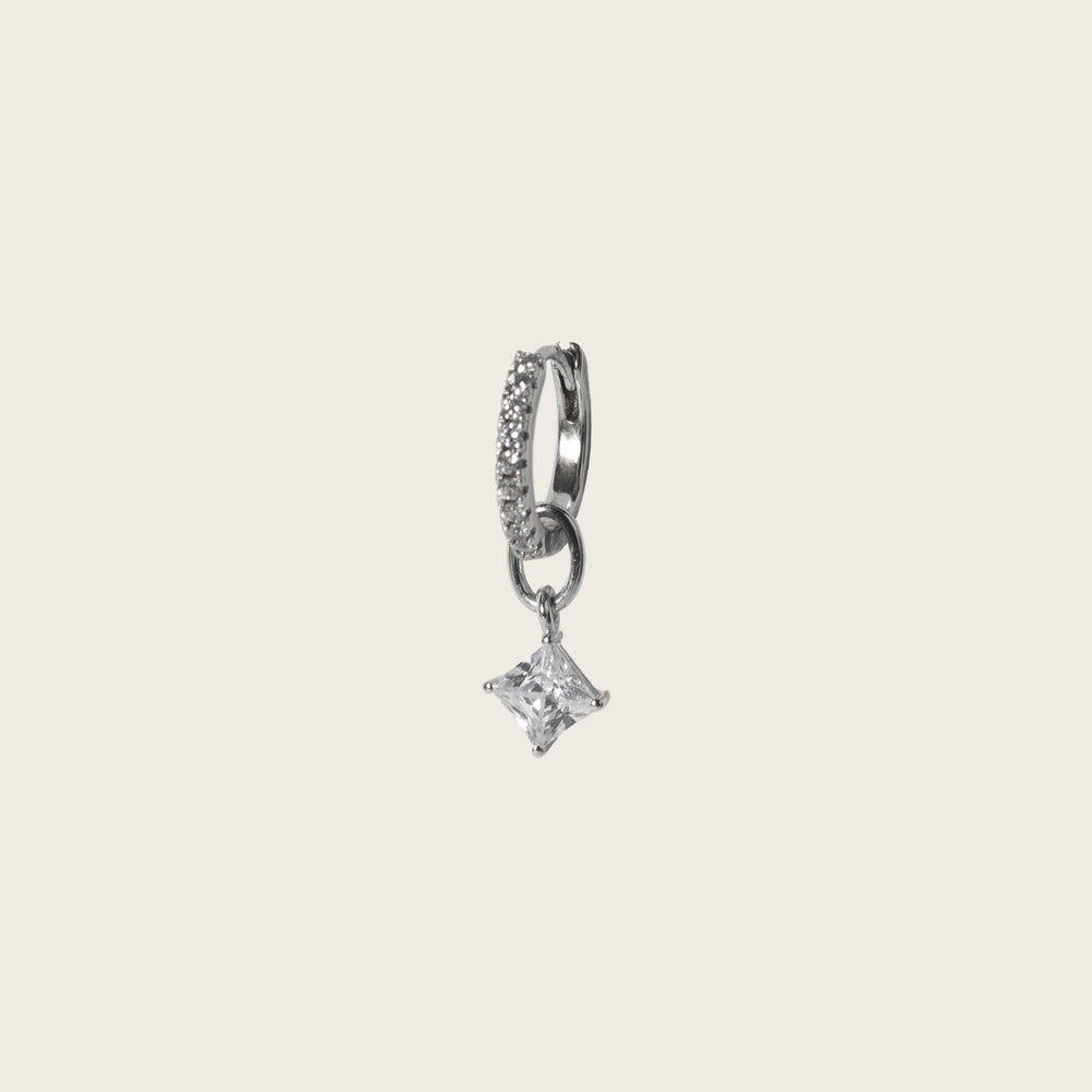 Lati Quattro Silver Pendant w. Zirconia