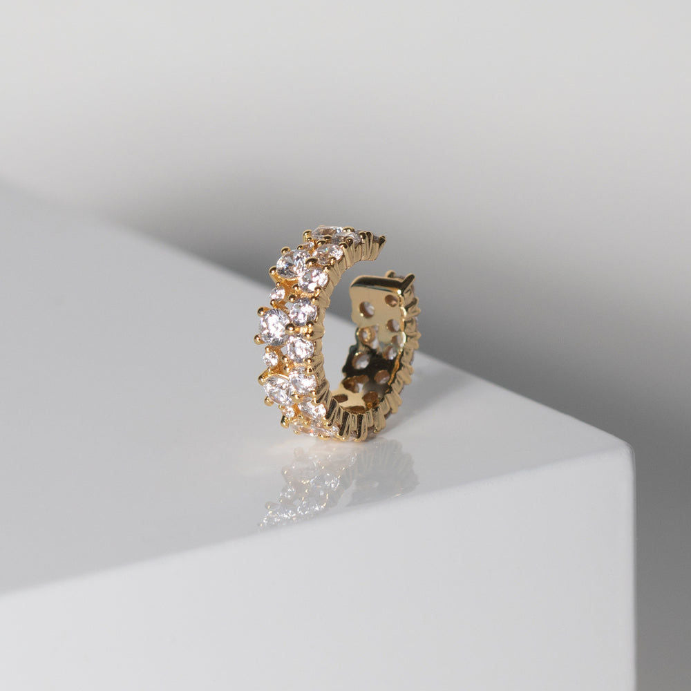 Livigno 18K Gold Plated Ear Cuff w. Zirconias