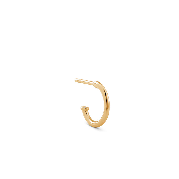 Rock Small 18K Gold Hoop w. Diamond