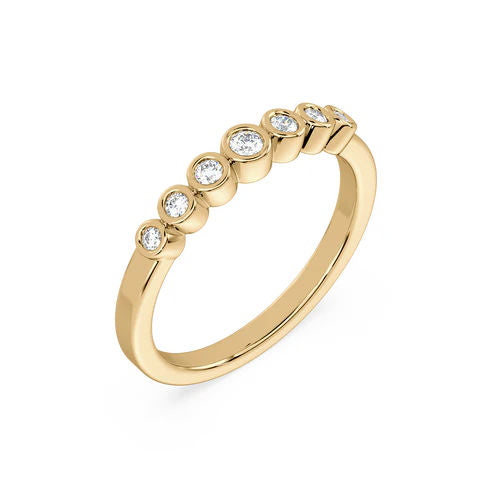 Asha 14k Hvidgulds Ring m. Diamanter