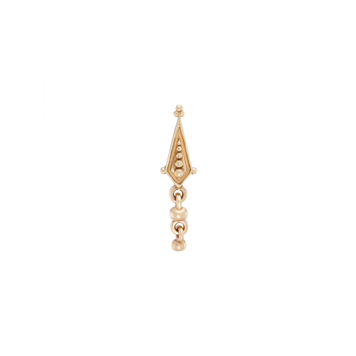 Dala Droplet Kite Beaded Stud 9K Gold Stud