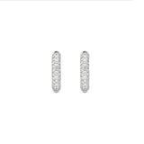 Absolute Small (Tight) 18K Whitegold Hoops w. Diamonds