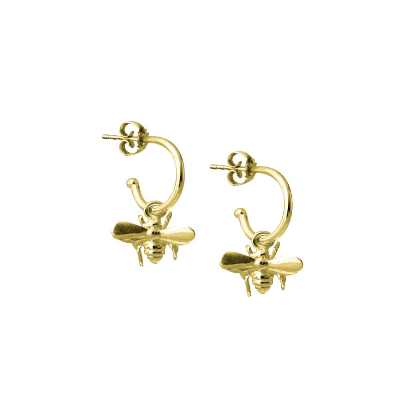 Bee Gold Plated Hoops