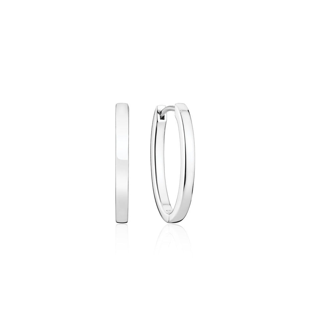 Ellisse Pianura Piccolo Silver Hoops