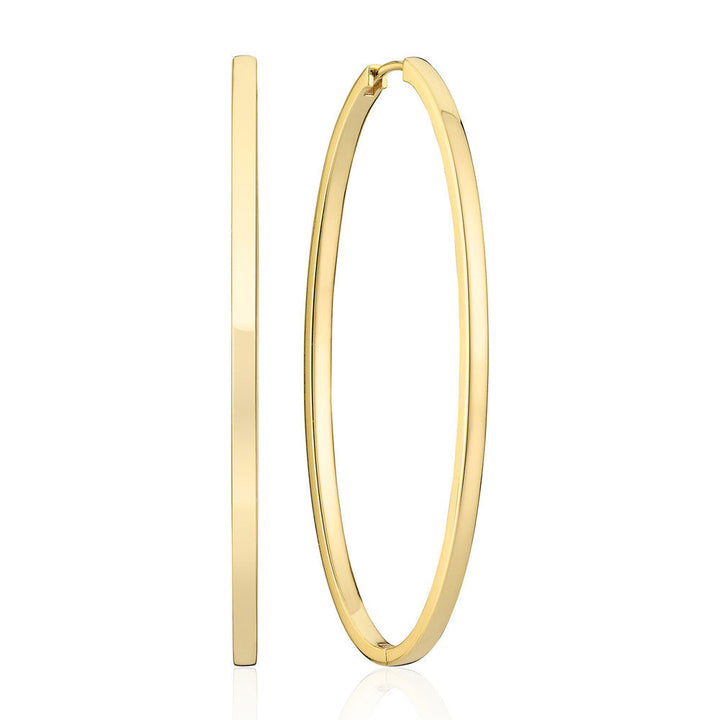 Ellisse Pianura Grande 18K Gold Plated Hoops