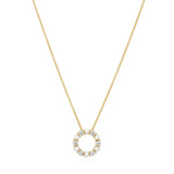 Biella Perla 18K Gold Plated Necklace w. Zirconia & Pearl