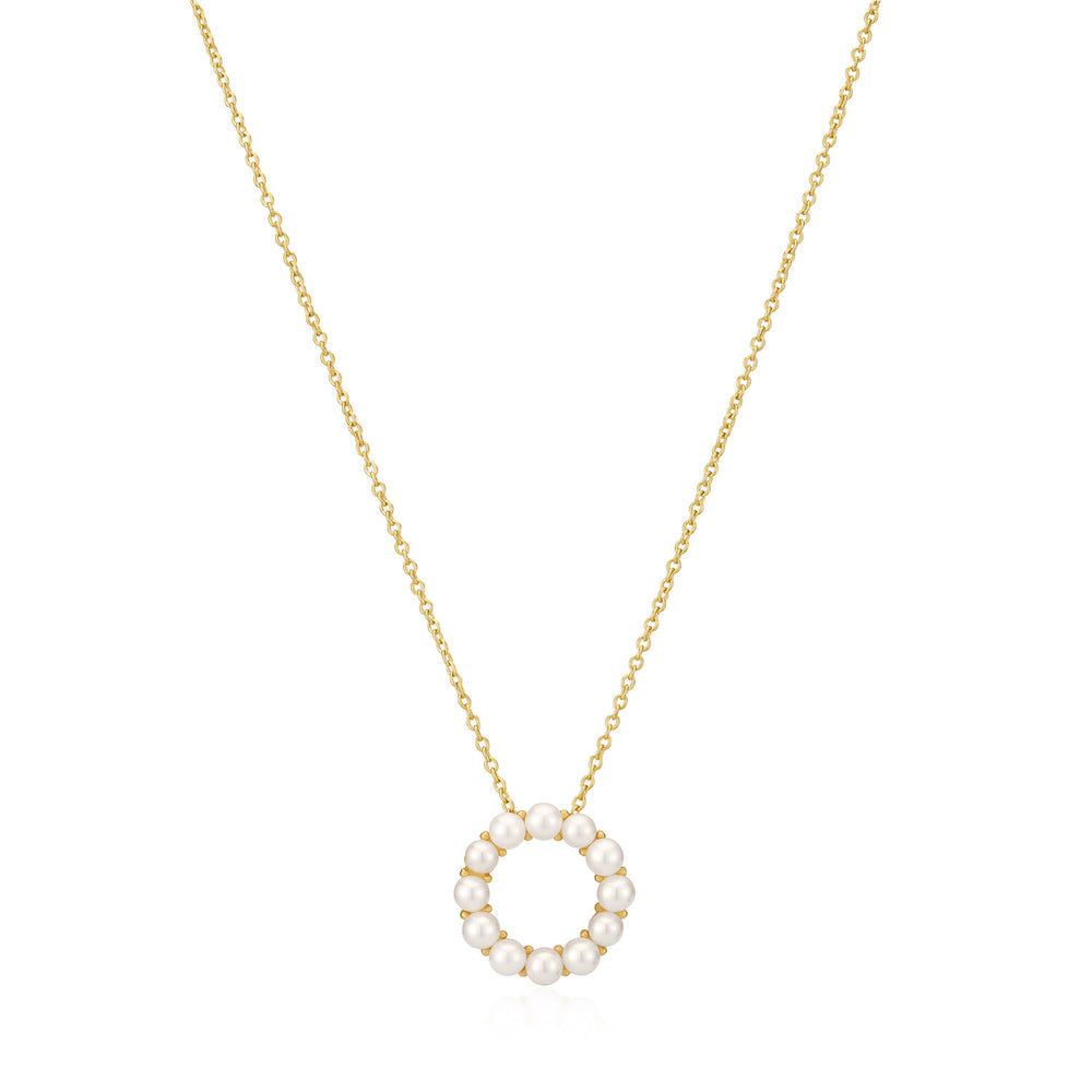 Biella Altro Perla 18K Gold Plated Necklace w. Pearls