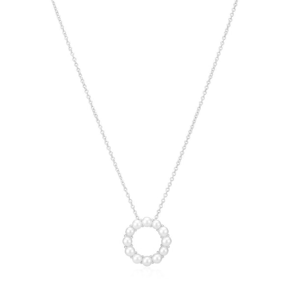 Biella Altro Perla Silver Necklace w. Pearls
