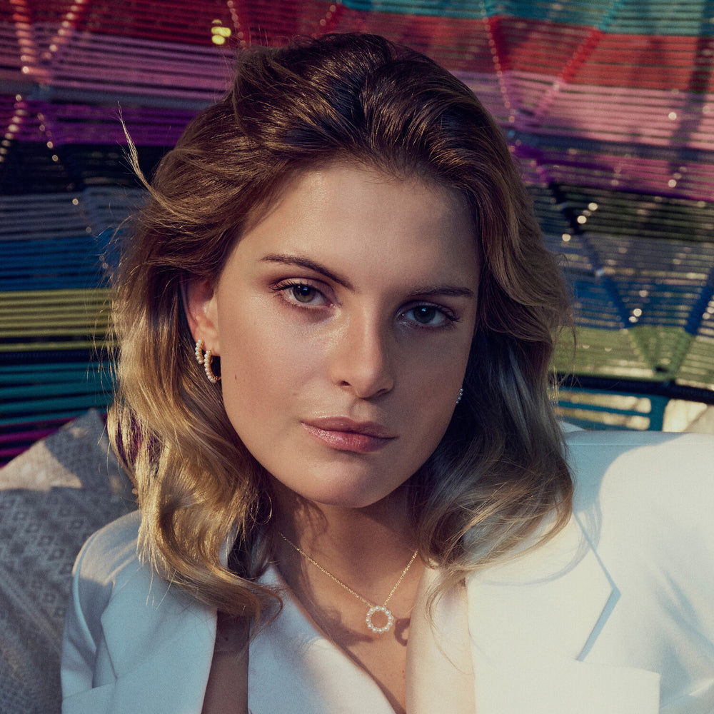 Biella Altro Perlea Sølv Halskæde m. Perler