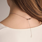 Ellera Ovale Piccolo Silver Necklace w. Zirconia