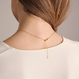 Ellera Ovale Piccolo 18K Gold Plated Necklace w. Zirconia