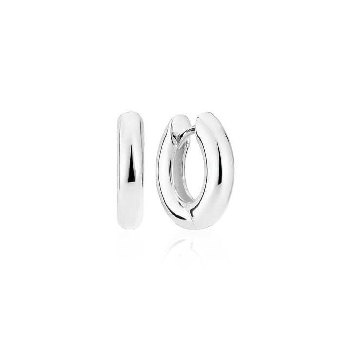 Carrara Pianura Small Silver Hoops