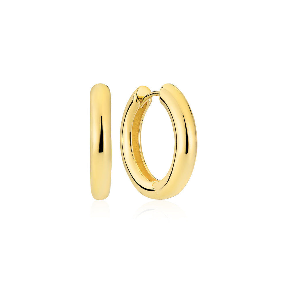 Carrara Pianura Medio 18K Gold Plated Hoops