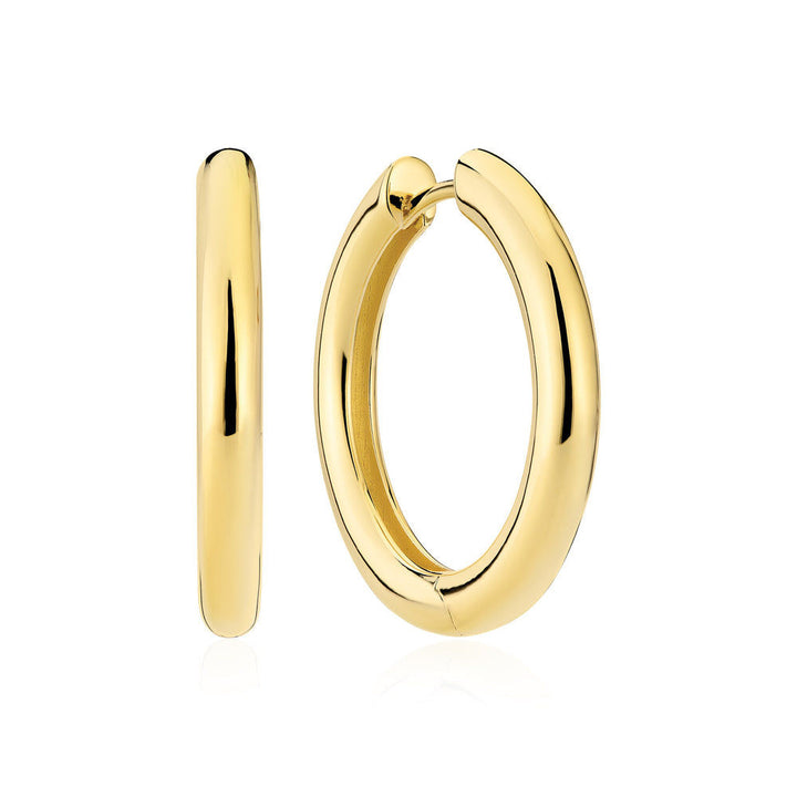 Carrara Pianura Large 18K Gold Plated Hoops