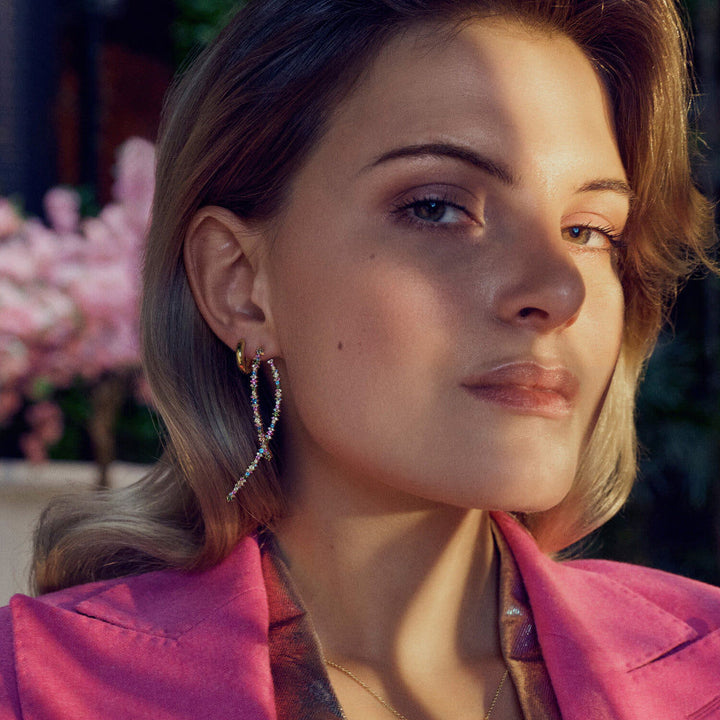 Carrara Pianura Small 18K Gold Plated Hoops