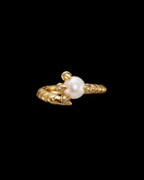 Claw Gold Plated Ring w. Pearl